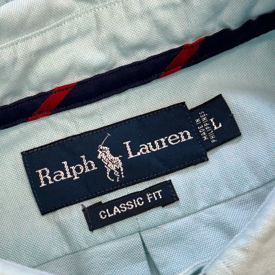 L 폴로랄프로렌 클래식핏 민트 코튼 셔츠 상품이미지4