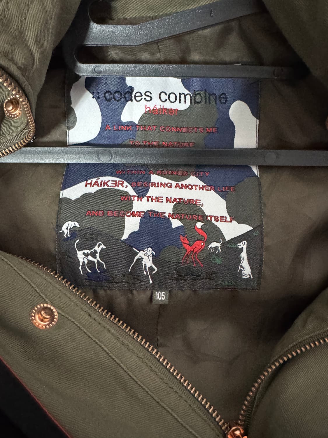 코데즈컴바인 베스트 디테일 후드 야상 자켓 L~XL 상품이미지4