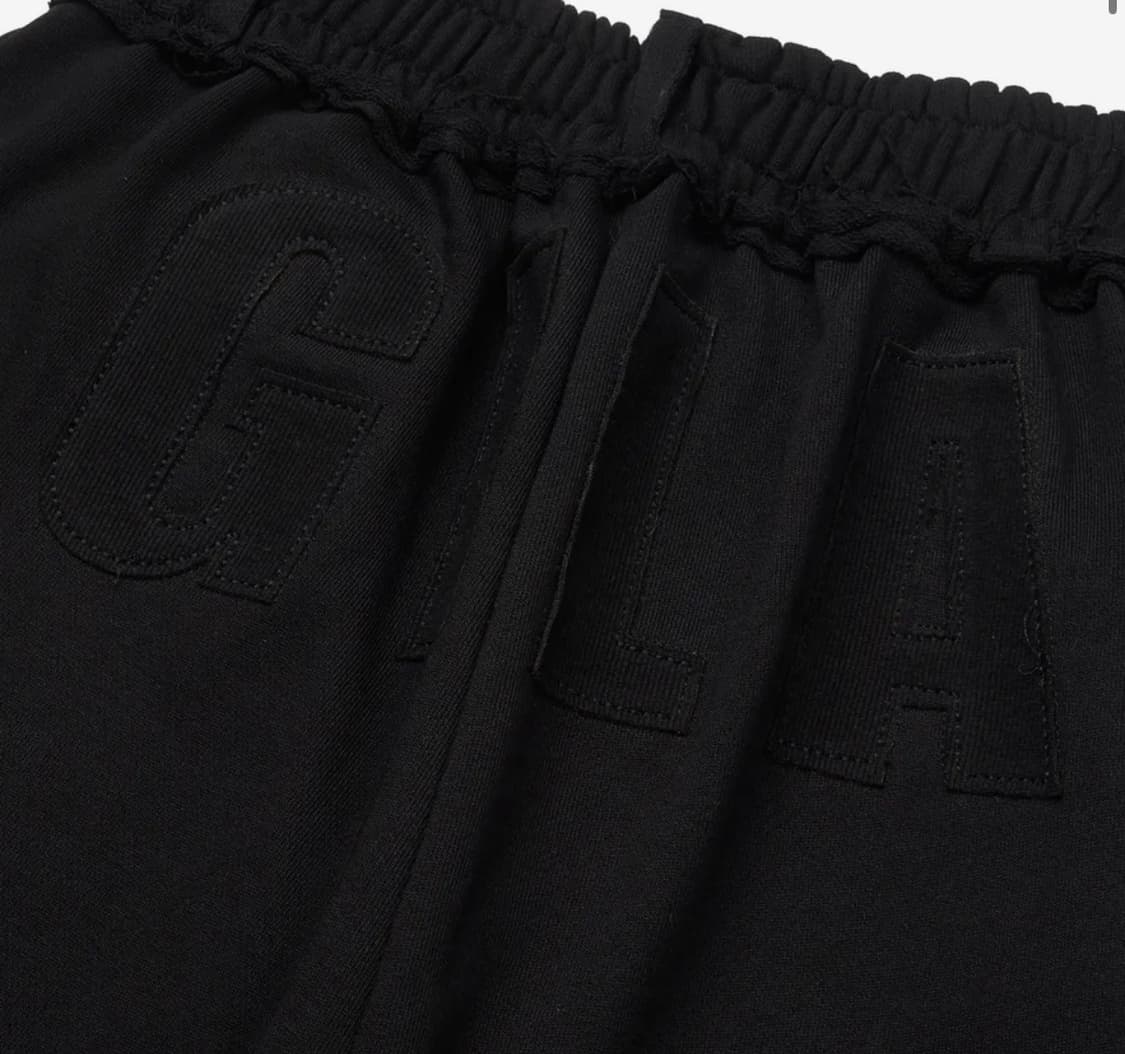 STITCHED BOLD LOGO SWEAT PANTS_BLACK 상품이미지3