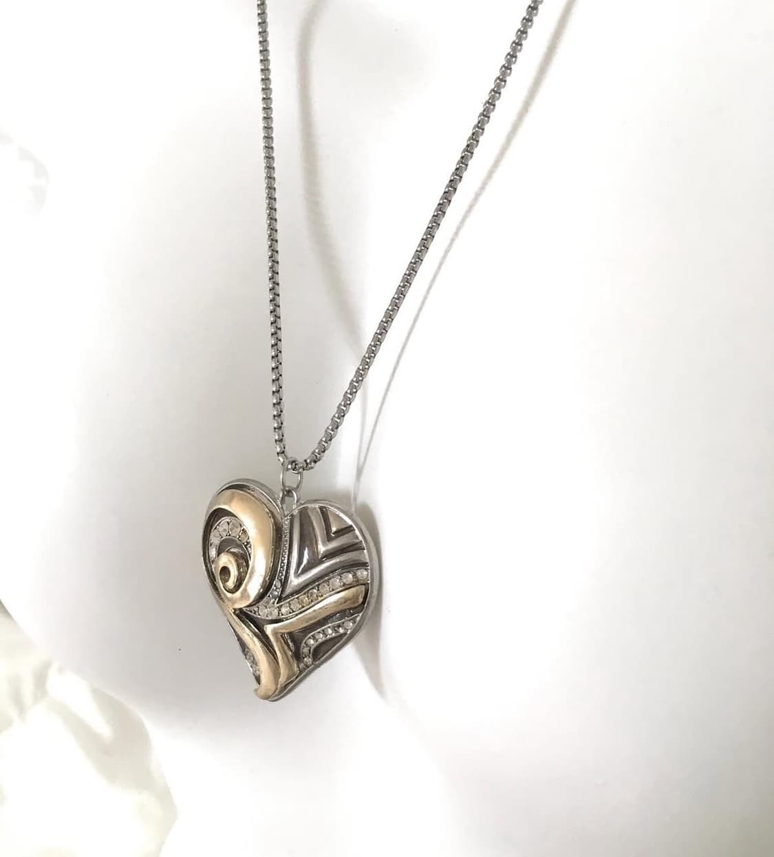 빈티지 오리엔탈 페어리 하트 큐빅 목걸이 상품이미지2