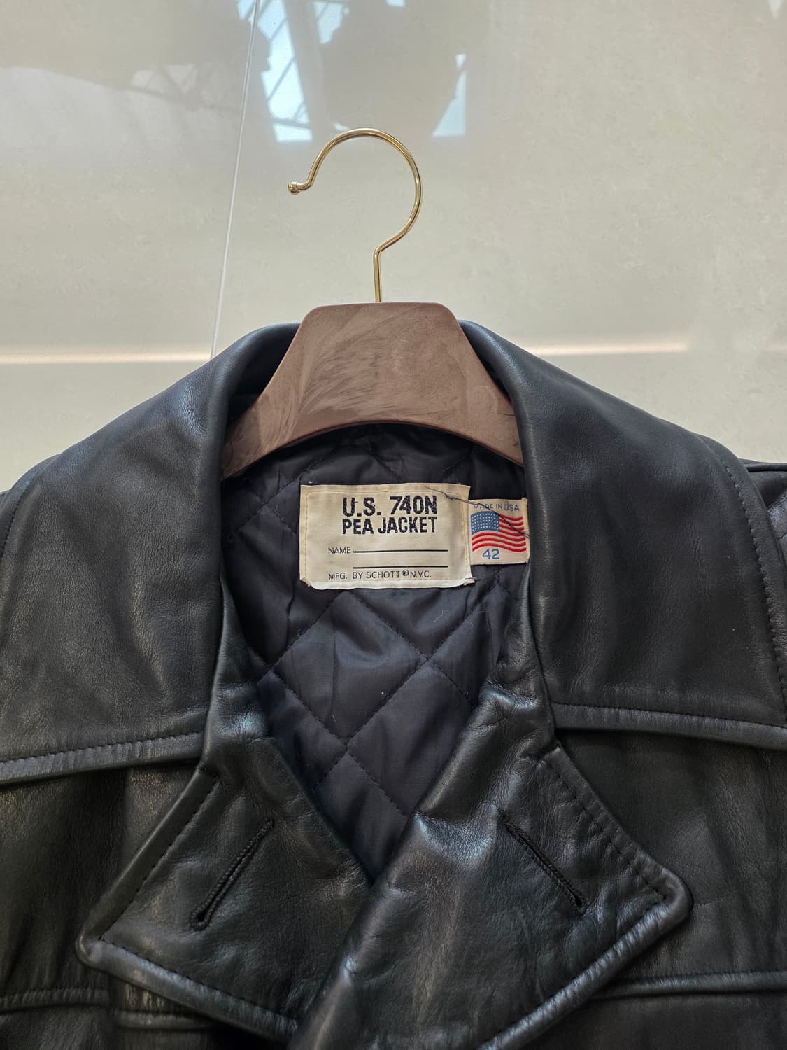 쇼트 740N 레더 피코트 상품이미지3