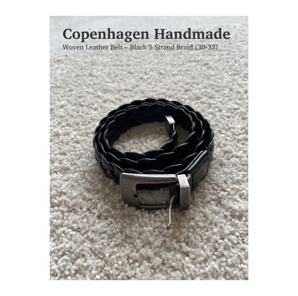 코펜하겐 핸드메이드 블랙 위빙 벨트 상품이미지1