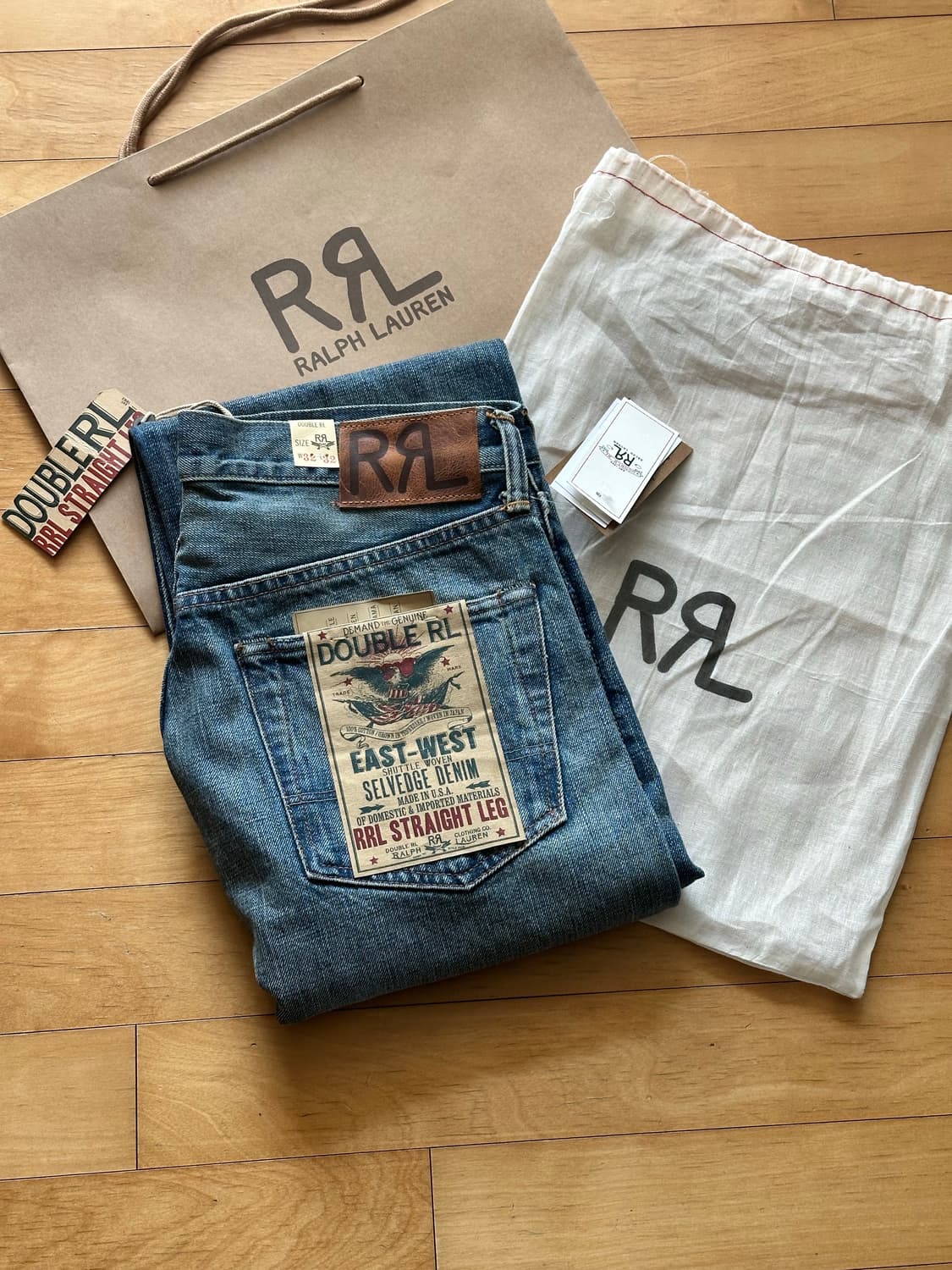 RRL 스트레이트 핏 힐스뷰 셀비지진 32-32 새상품 상품이미지4