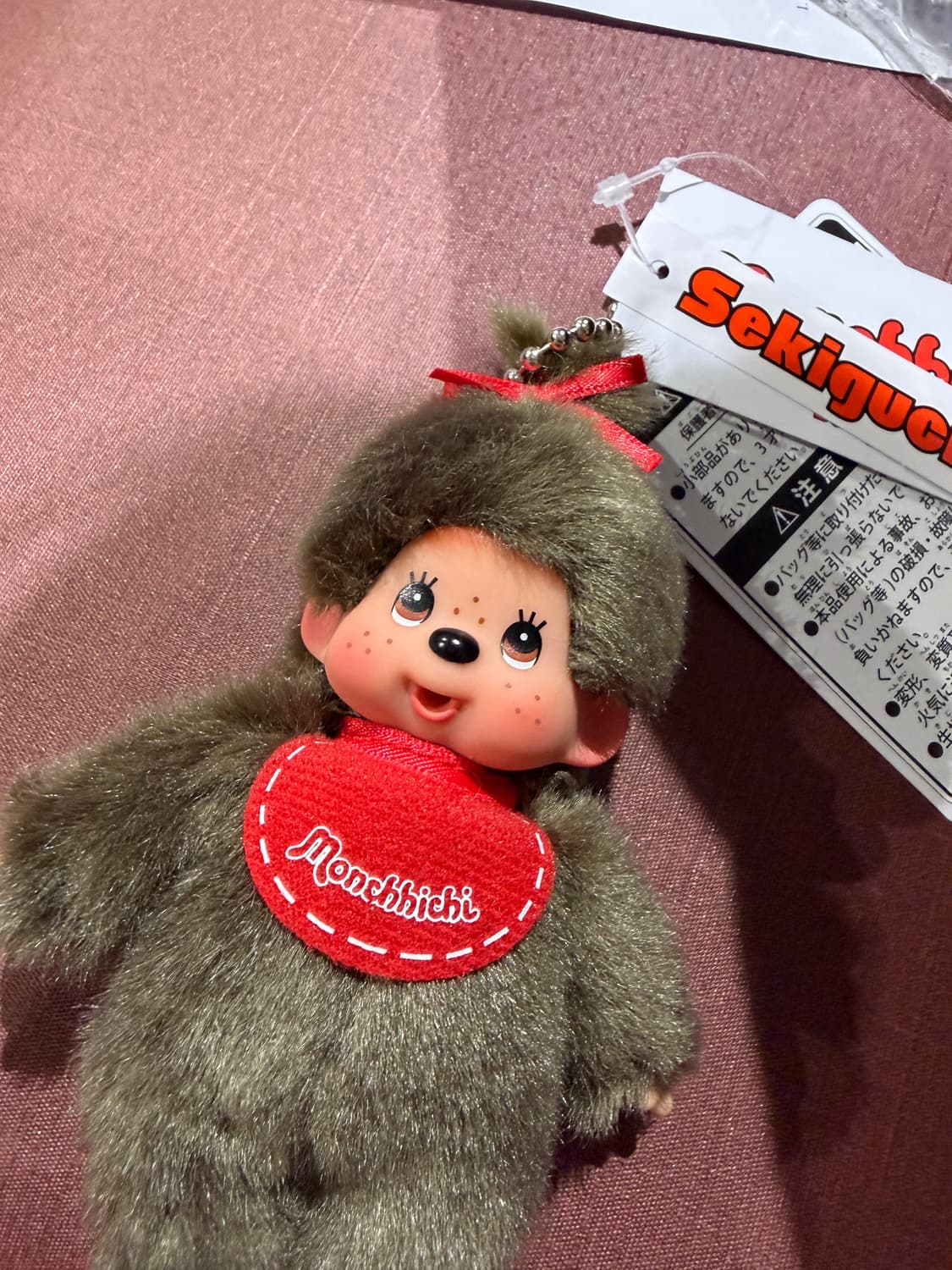 몬치치 미니 키 체인 걸 브라운 정품 새제품 급처 상품이미지1