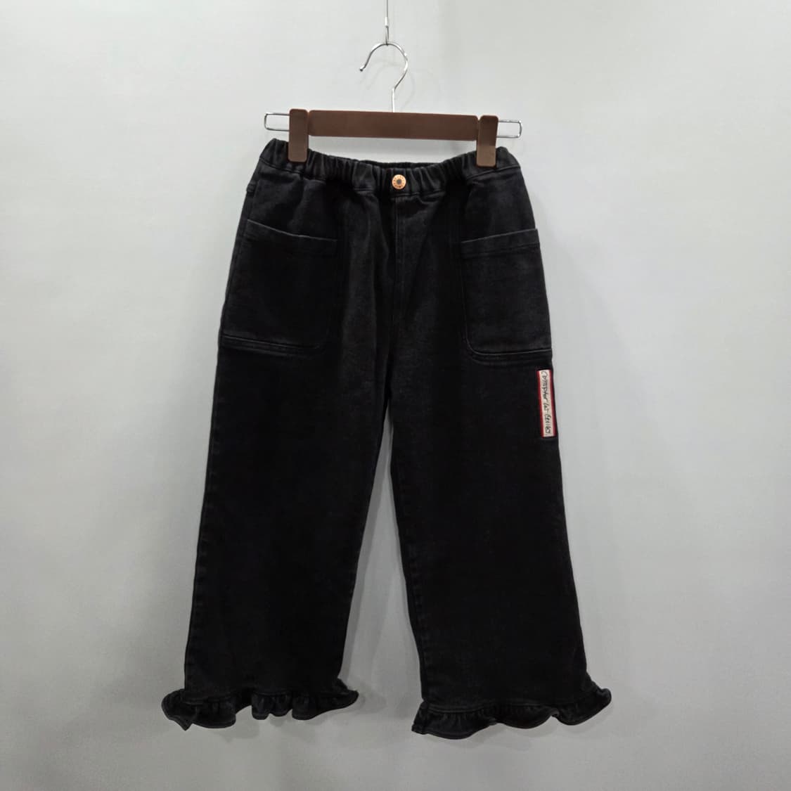 리미떼두두 여아 흑청 프릴 데님팬츠 3XL/9/10  상품이미지1