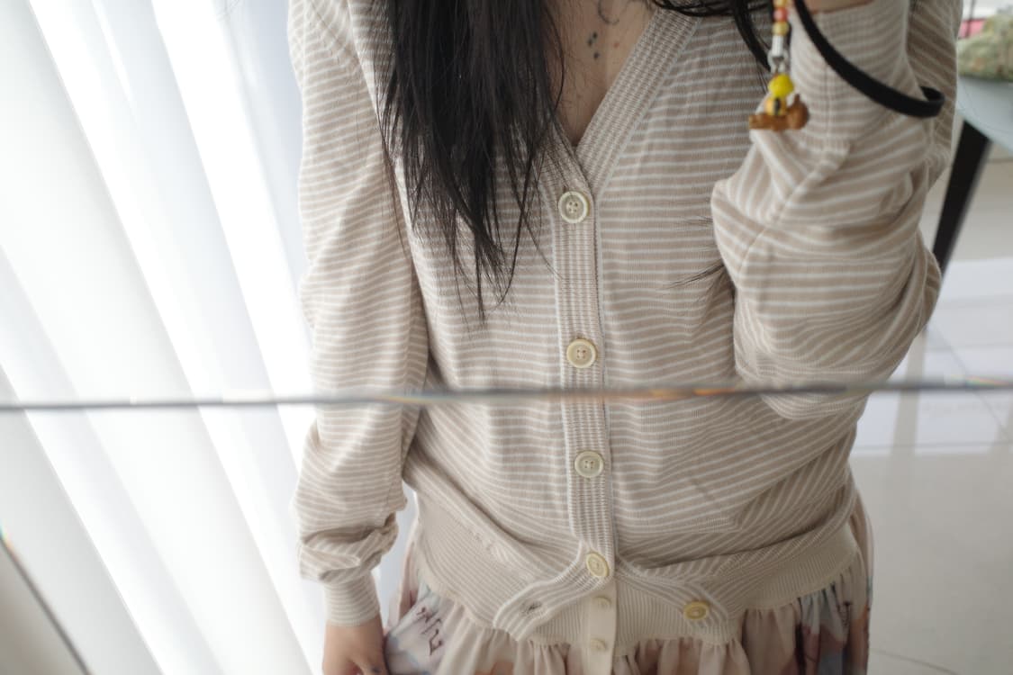 2013ss Cotton stripe cardigan 상품이미지5