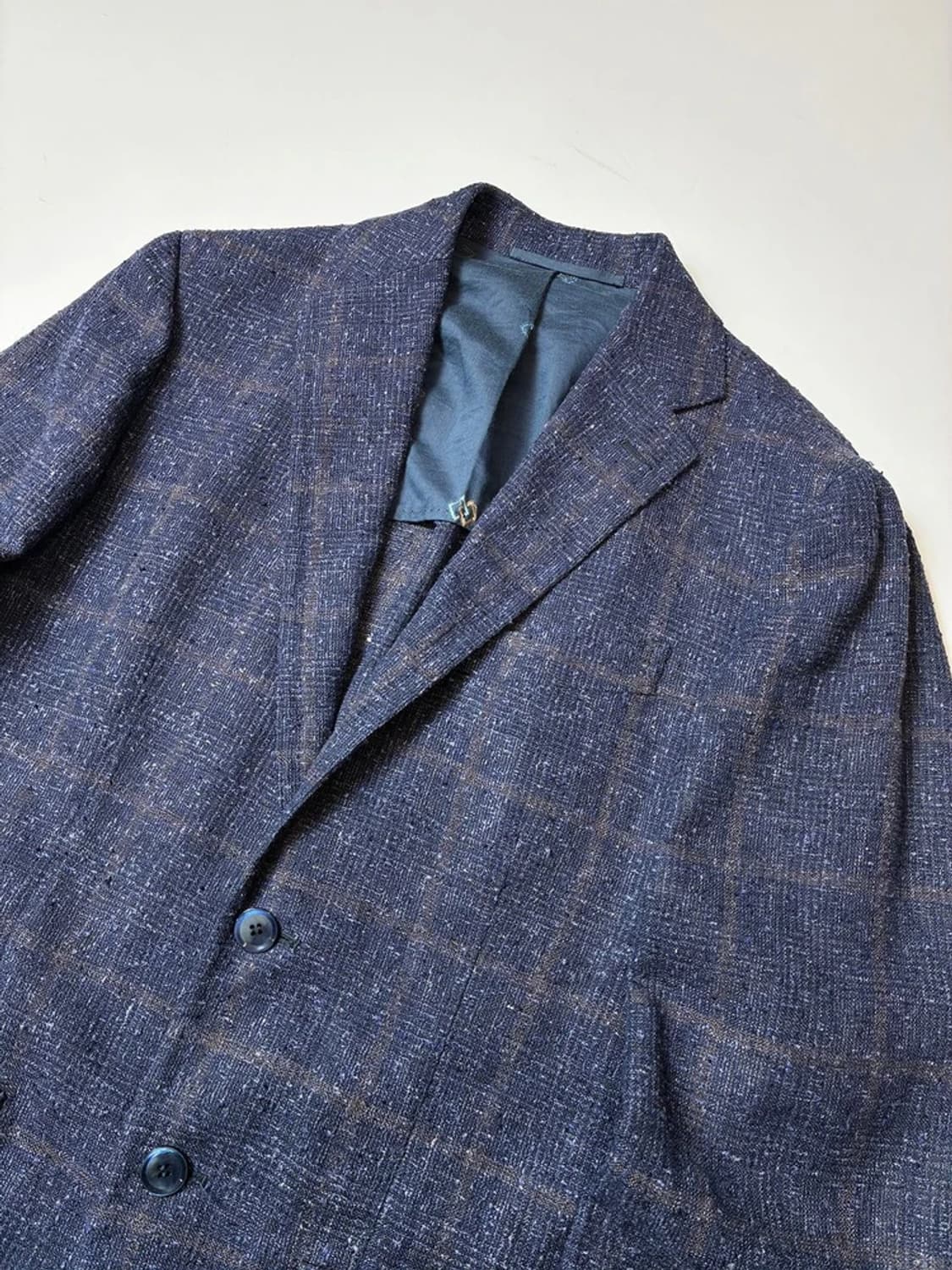 스틸레 라티노 란스미어 린넨 체크 핸드메이드 블레이저 PN8281 상품이미지2