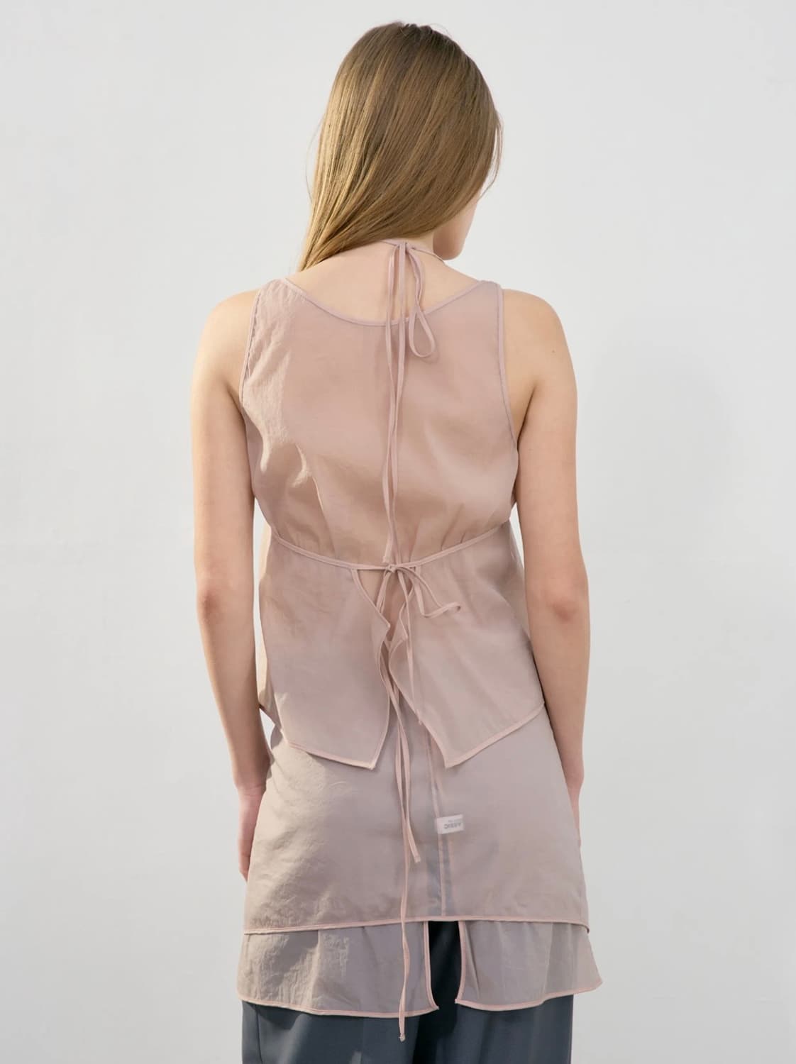 로우클래식 레이어드 블라우스 핑크s 상품이미지2