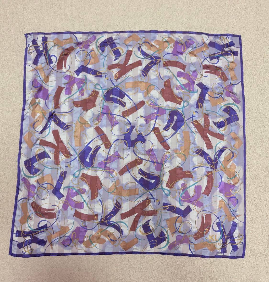 칼 라거펠트(Karl Lagerfeld) 실크 혼방 스카프 상품이미지1