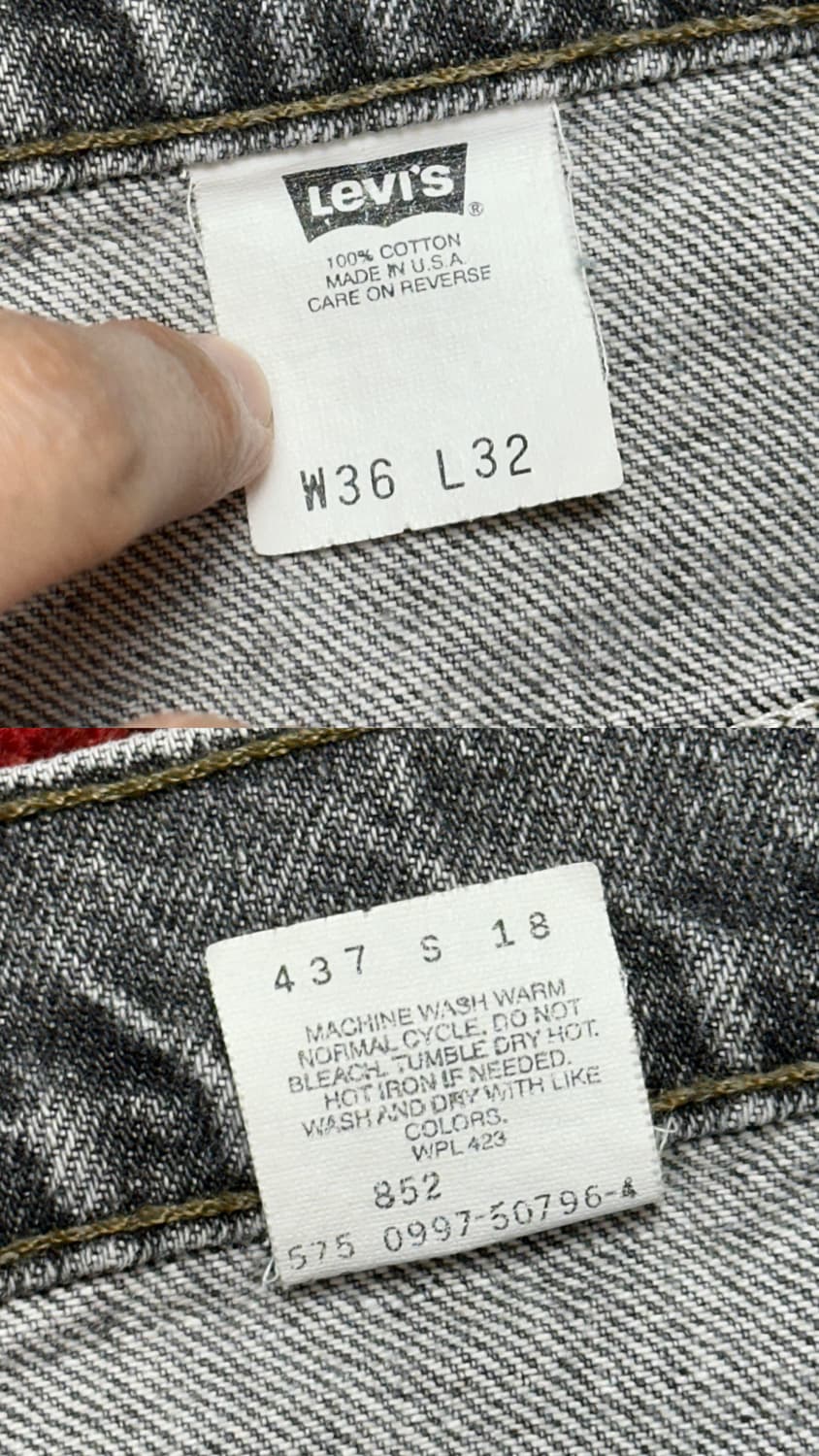 90’s USA Made 리바이스 517 블랙 오렌지탭 부츠컷 상품이미지9