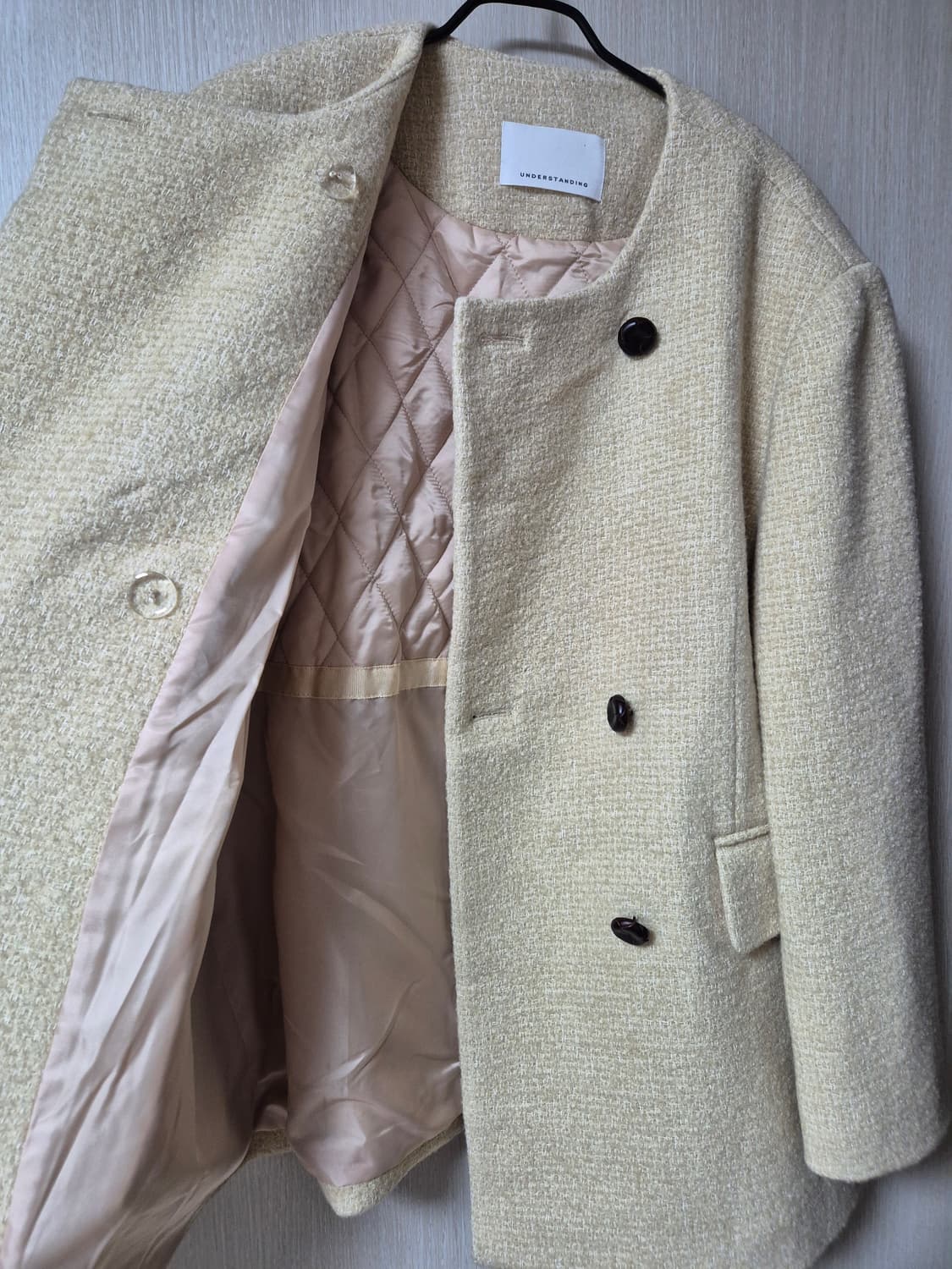 언더스탠딩 뉴 마랑 하프코트  겨울코트 (베이지) 상품이미지7