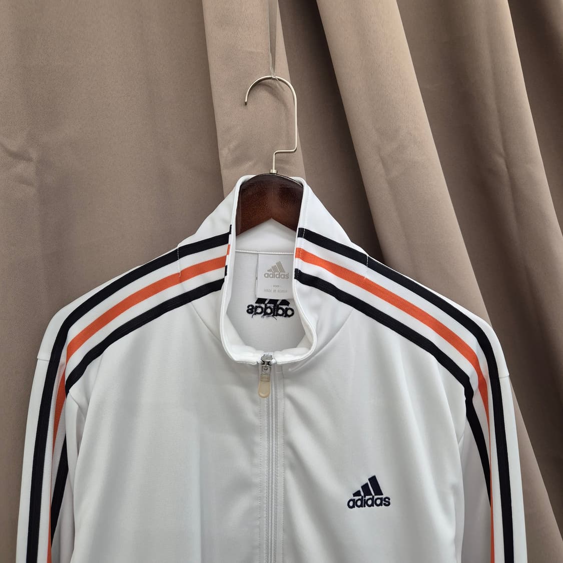 아디다스 오렌지 삼선 화이트 져지 100 상품이미지2