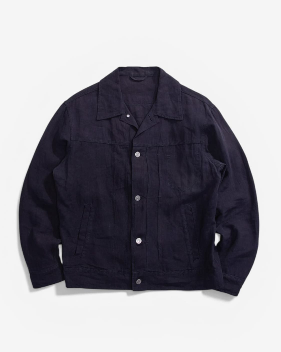 00s Jil Sander pure linen trucker jacket 상품이미지1