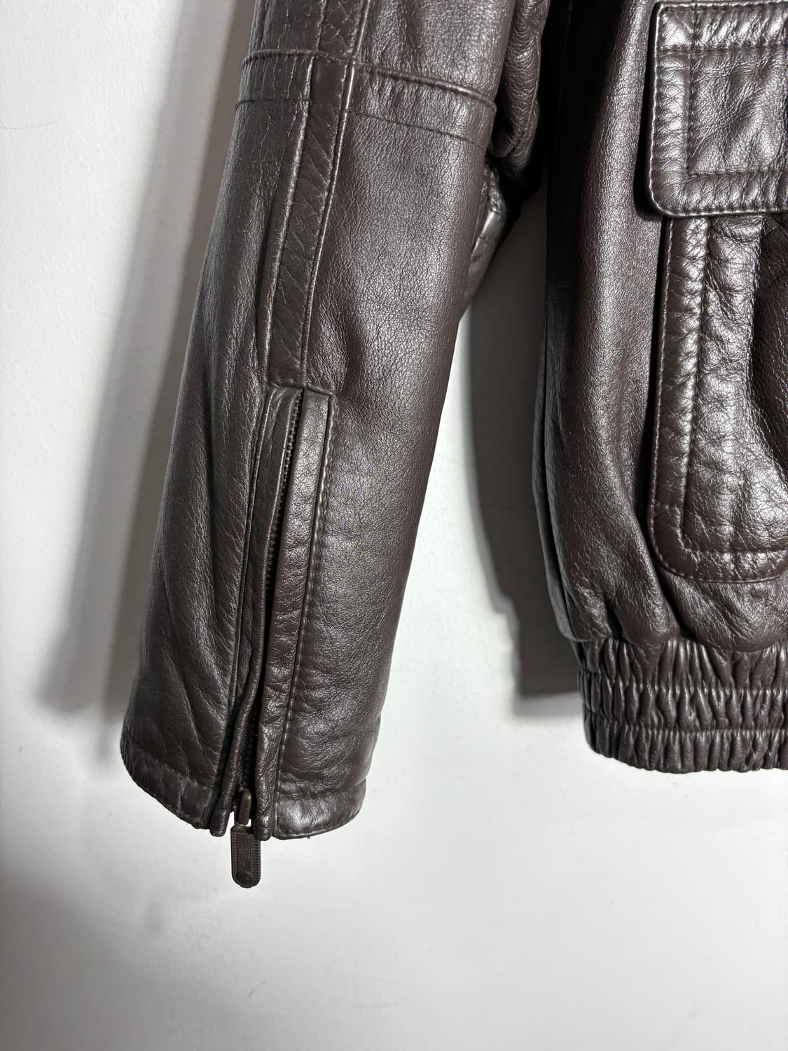 브라운 소가죽 자켓 상품이미지4