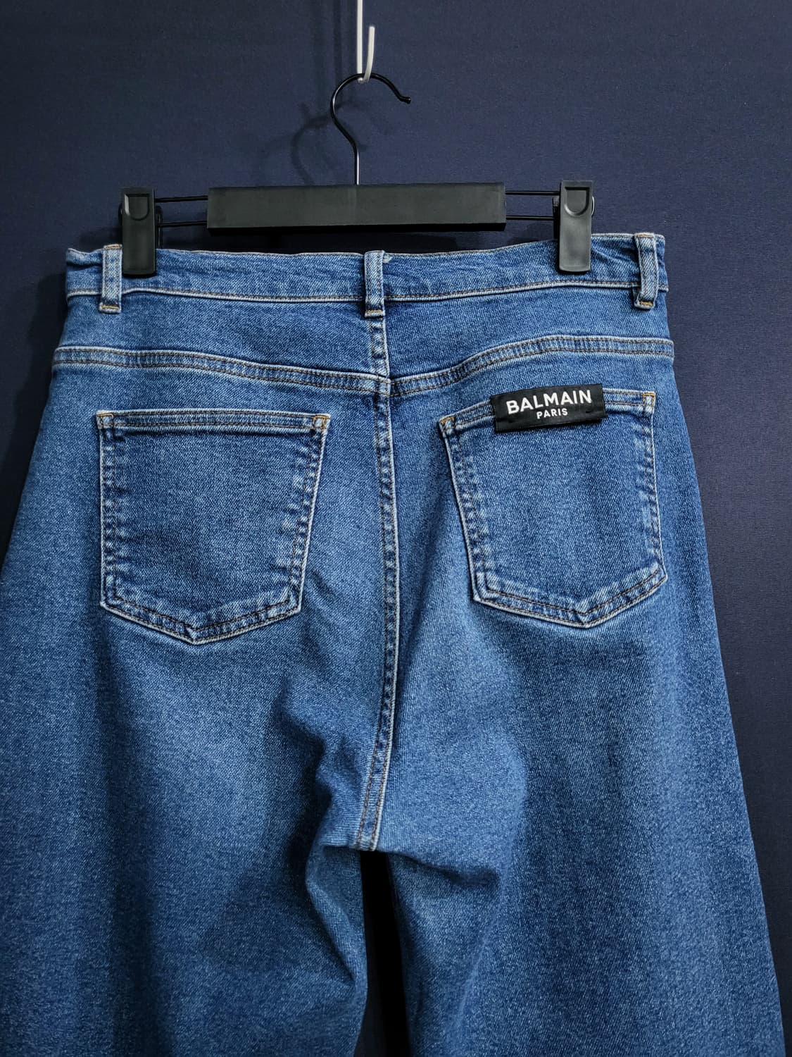 발망 데님 워싱 와이드핏 팬츠 상품이미지7