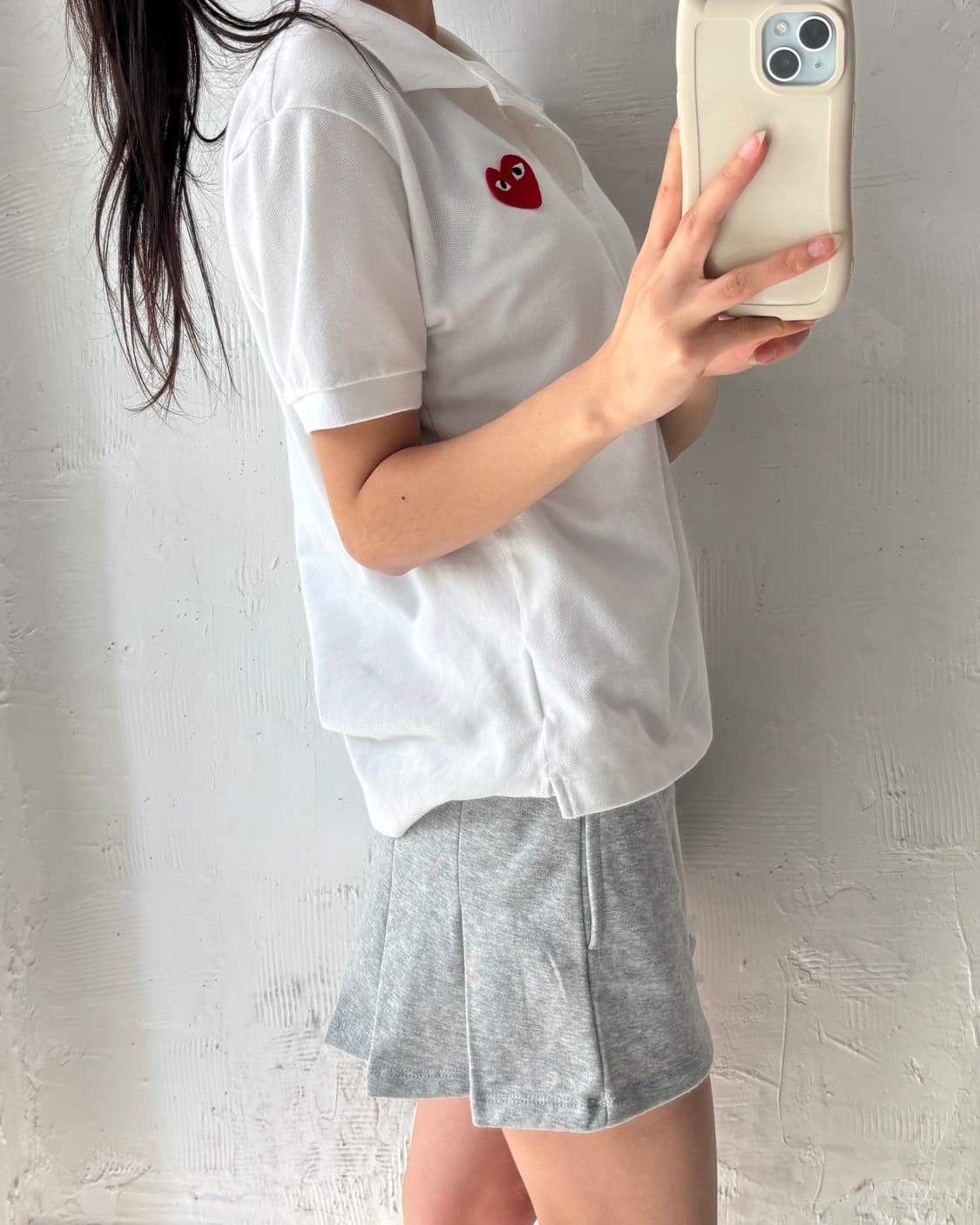 COMMEdesGARCONS꼼데가르송 레드와펜 화이트컬러 PK카라티셔츠 상품이미지3