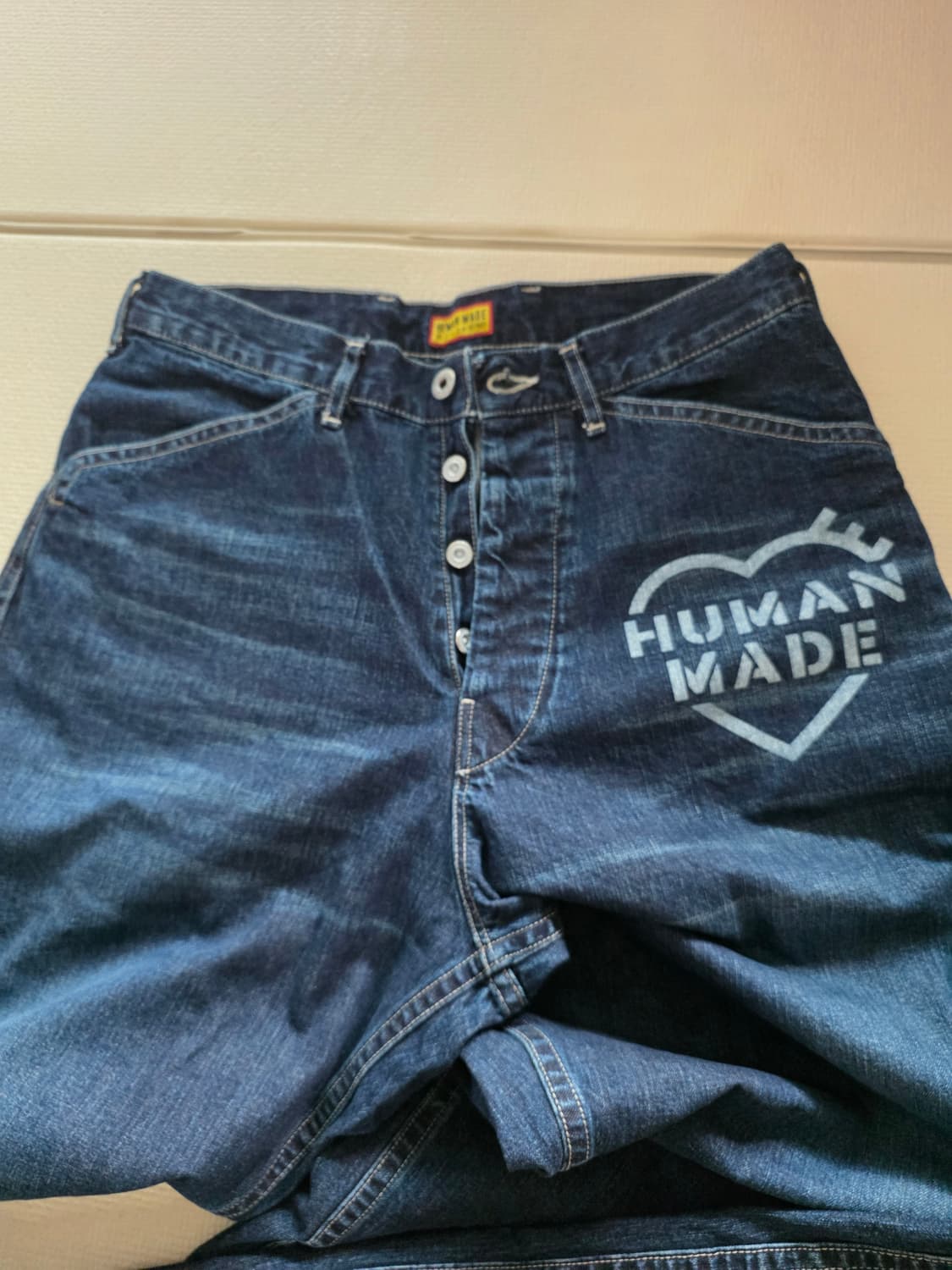 [M] 휴먼 메이드 데님 세일러 팬츠 인디고 상품이미지3