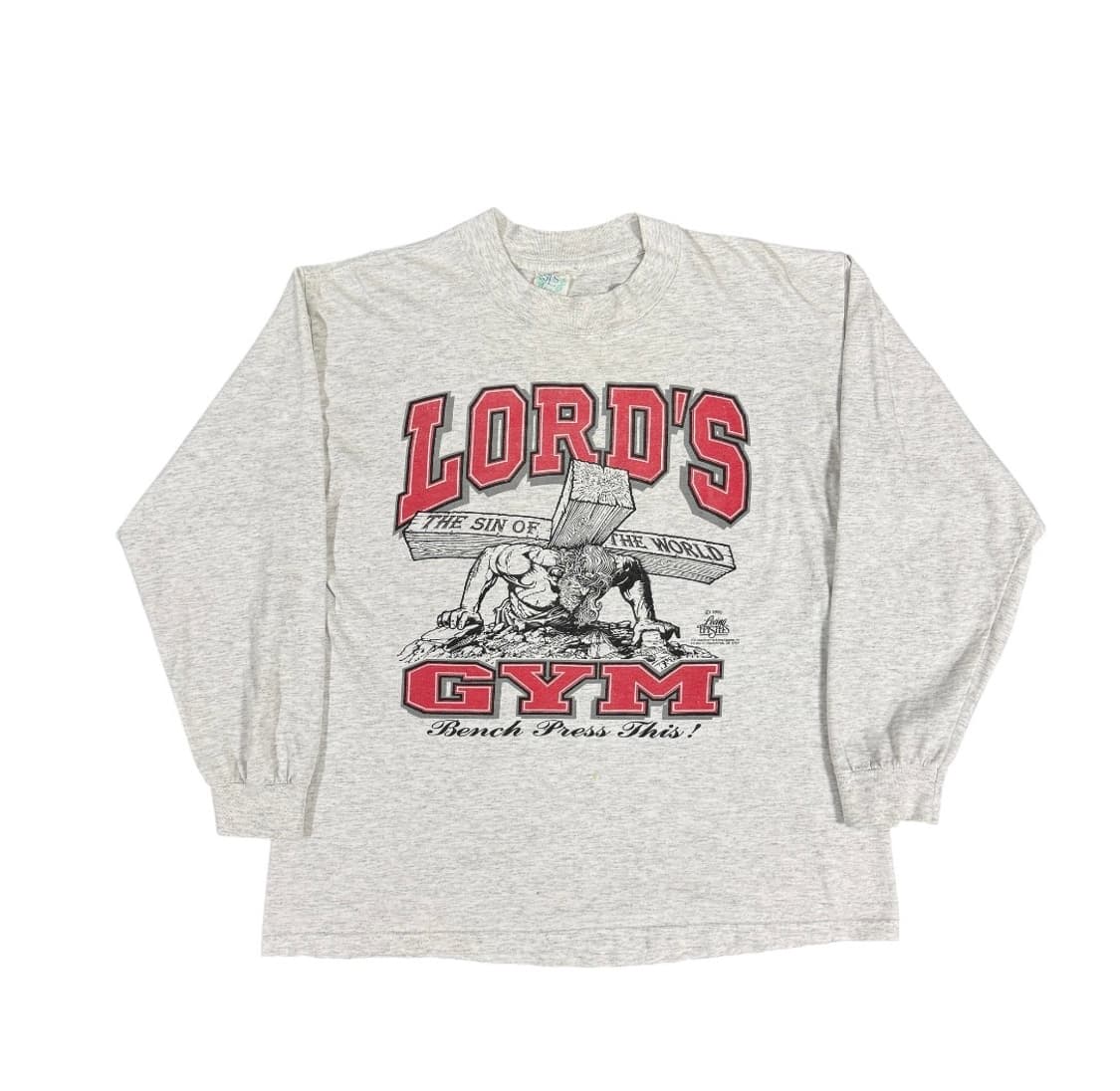 빈티지 90s Jesus Lord's Gym 지저스 로드짐 롱슬리브 상품이미지1