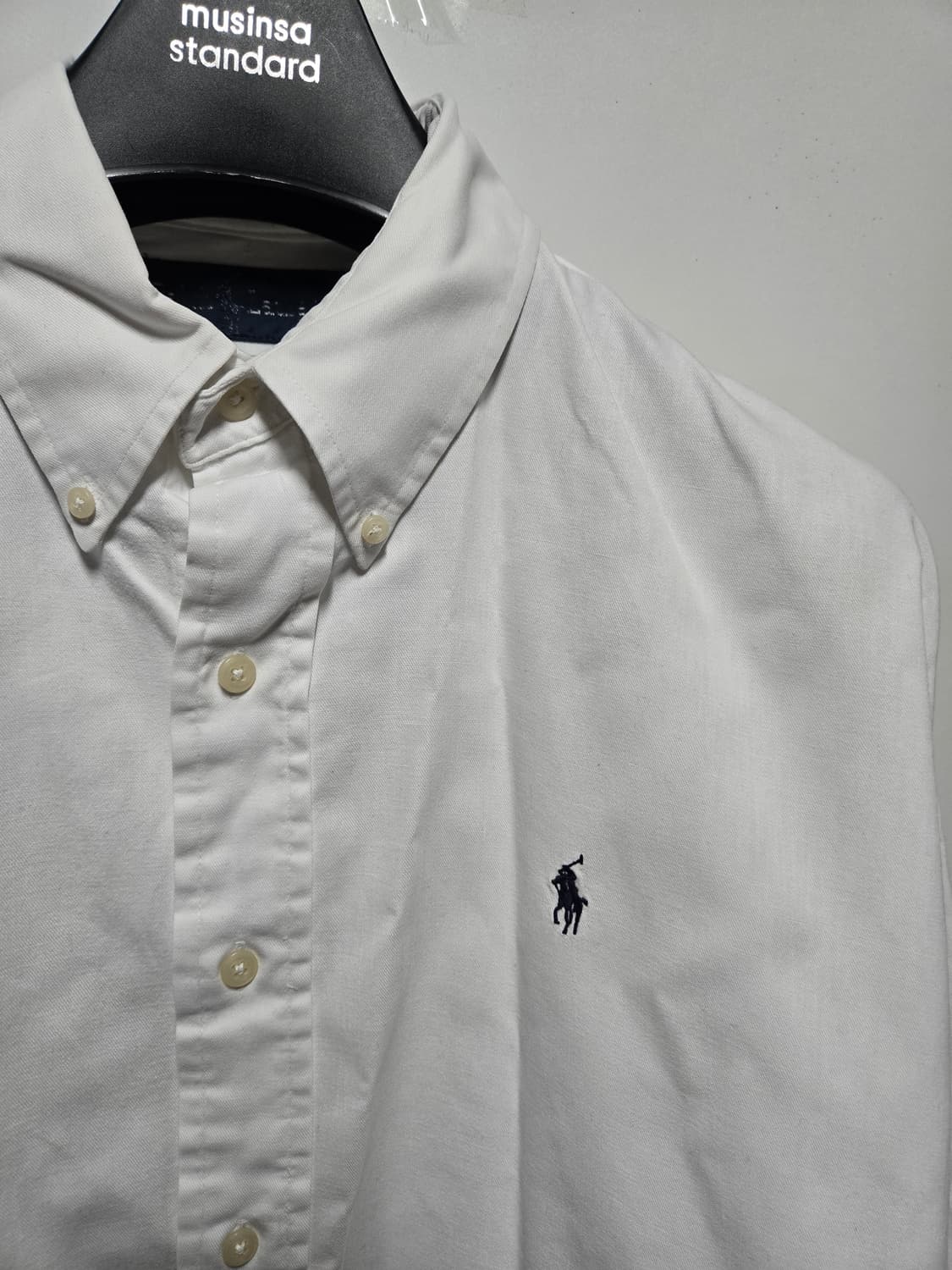 폴로 랄프로렌 블레이크핏 화이트 코튼 셔츠 L(XL) 105 110 상품이미지2