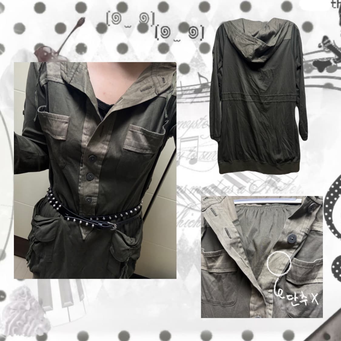 y2k 셔츠 후드 원피스 상품이미지2