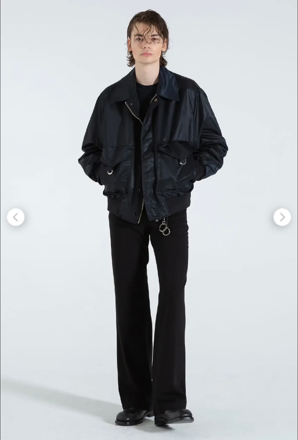 벨리에 패디드 오버사이즈 봄버 자켓 - 블랙 상품이미지2