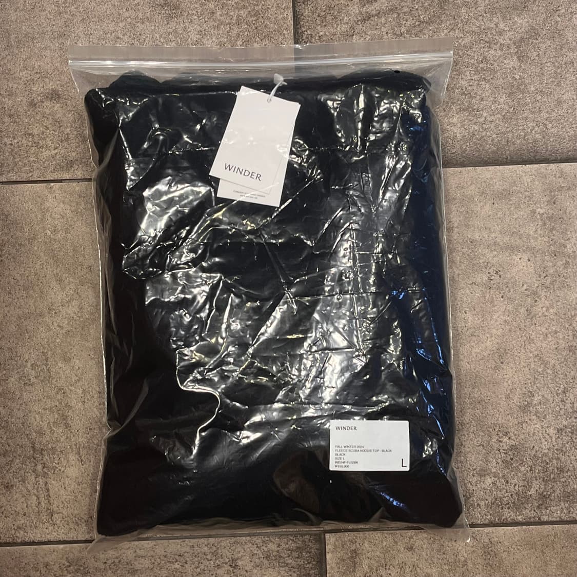 [택포](L)윈더 Winder 플리스 스쿠바 후디 블랙 상품이미지6