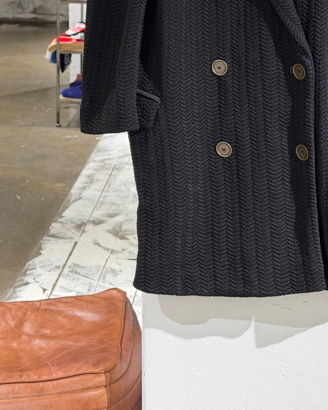 이자벨 마랑 블랙 트위드 오버사이즈 코트 상품이미지5