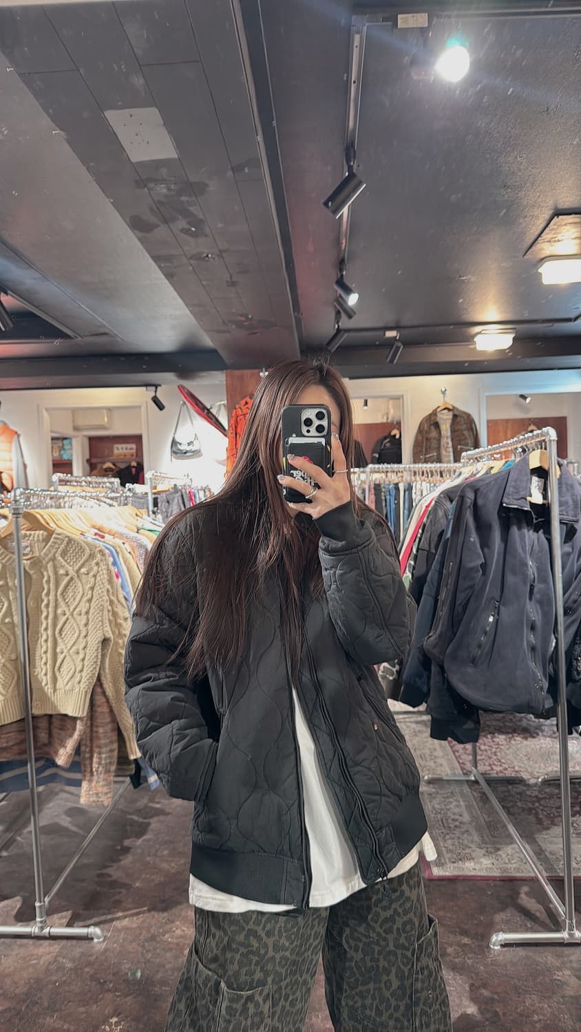 리바이스 퀄팅 MA-1 블랙 봄버 자켓 경량패딩 자켓 M 상품이미지6