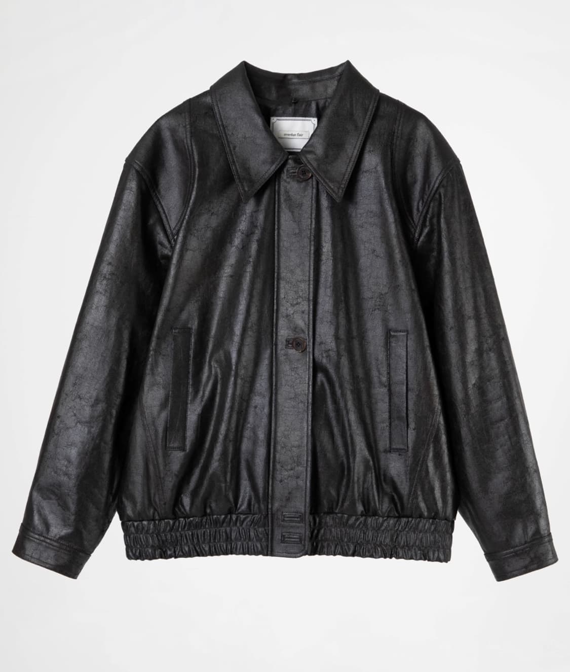 오버듀플레어 CRACK LEATHER BLOUSON_BLACK 상품이미지2