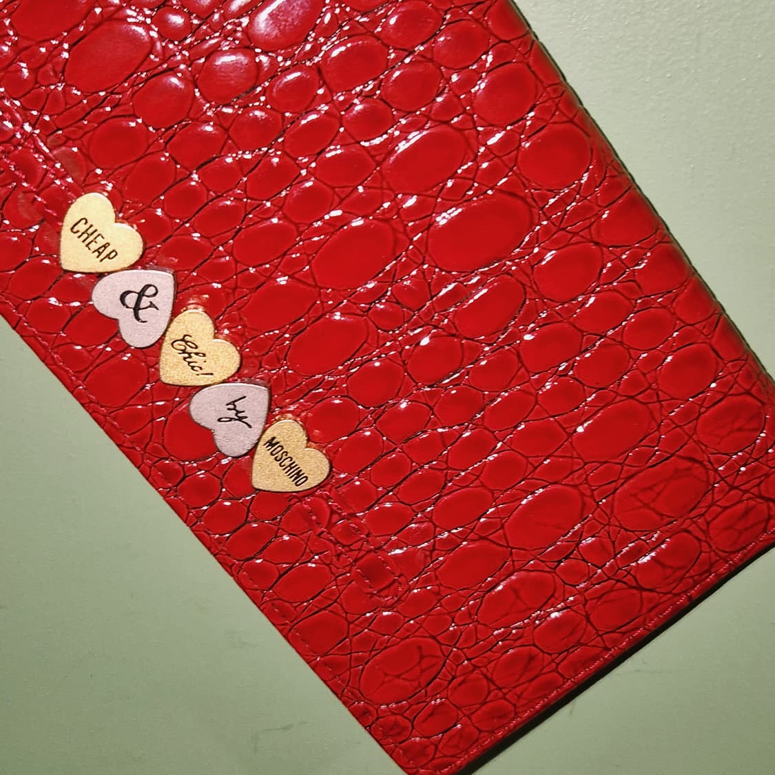 00s 모스키노 칩앤시크 크로커다일 레드 장지갑 상품이미지6