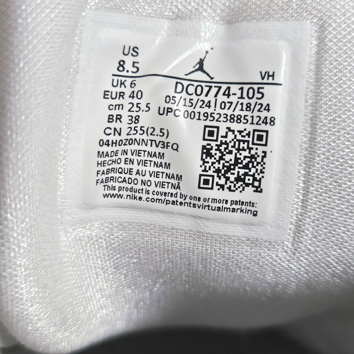 조던1 로우 화이트 울프그레이 255 상품이미지7