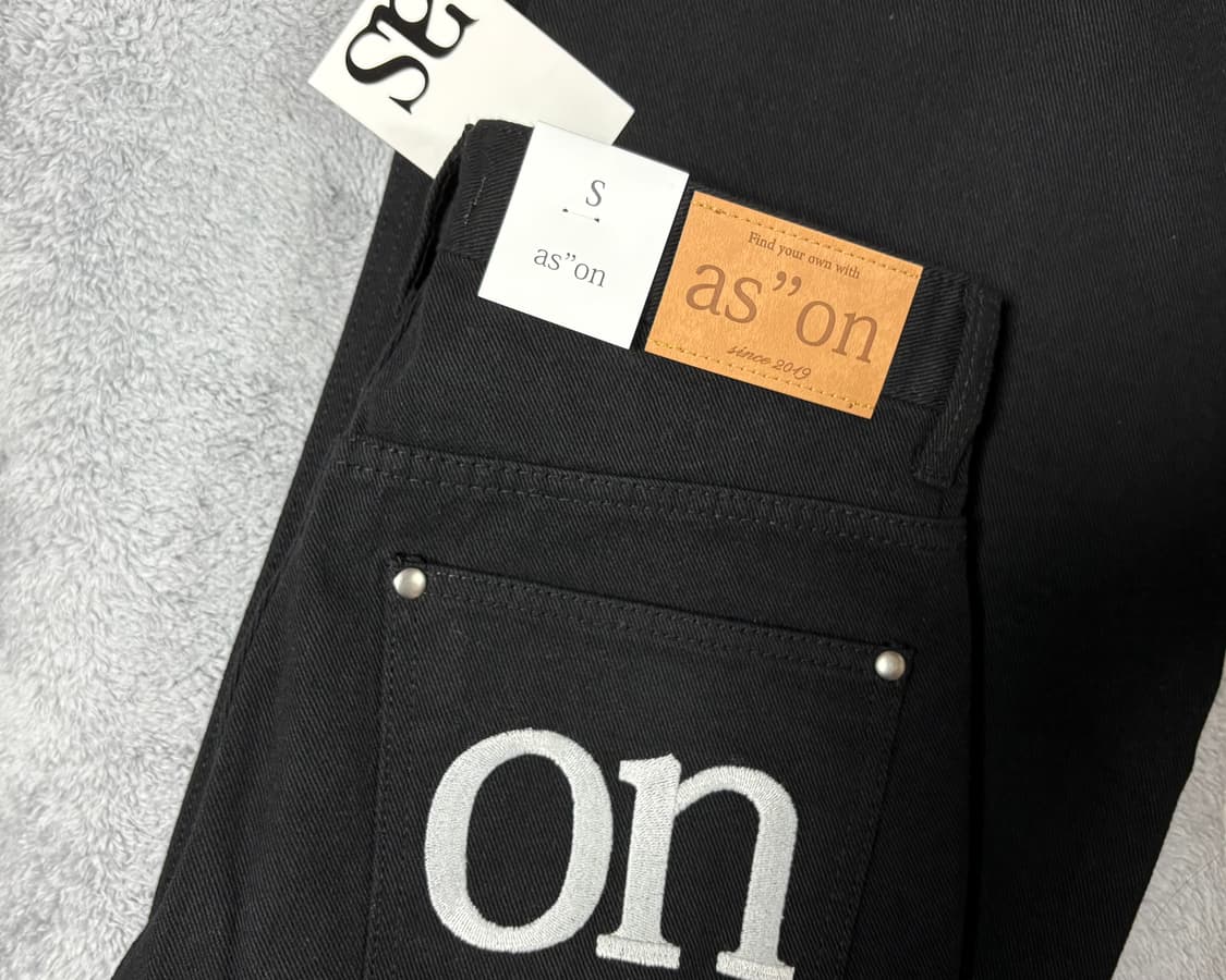 애즈온 스모그 와이드팬츠 블랙 S 상품이미지3