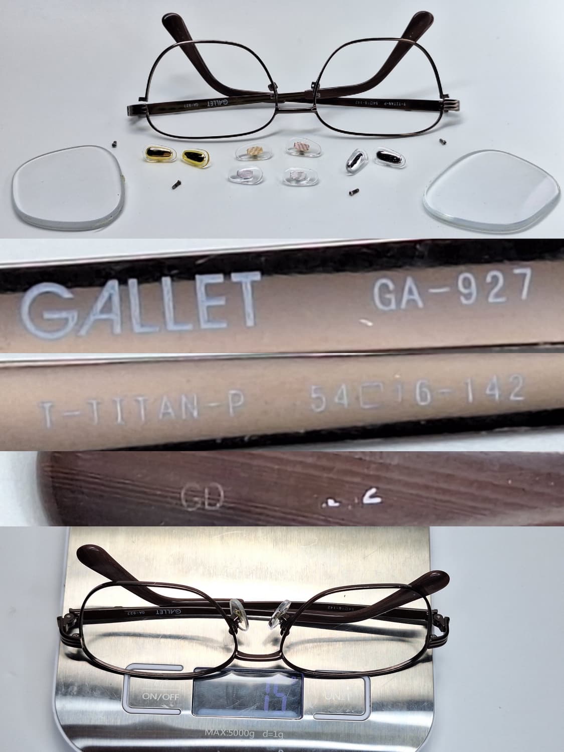 GALLET GA-947 웰링턴 메탈릭 브론즈 비즈니스 안경테/일본 수입 상품이미지7