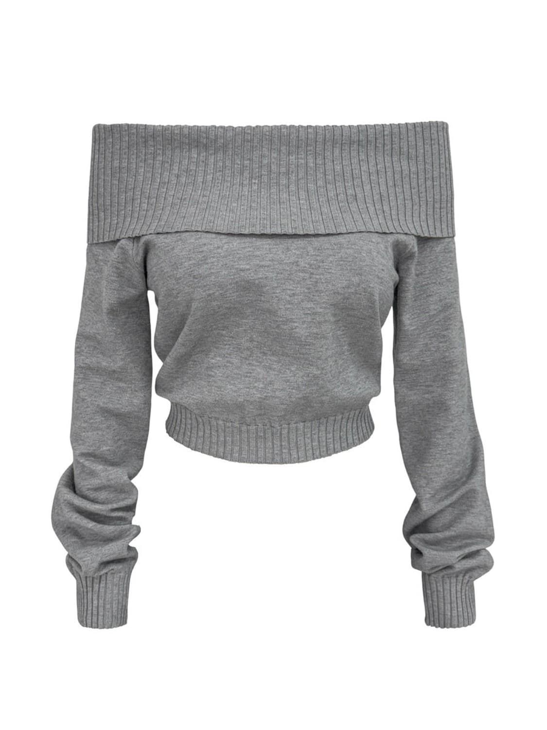 Palejade Off-shoulder knit T (Charcoal) 상품이미지1