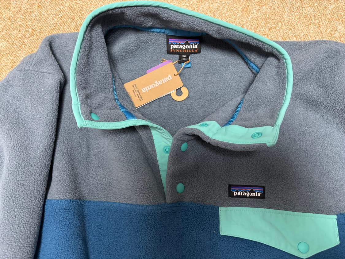 파타고니아 신칠라 스냅티 그레이블루 맨2XL 빈티지 상품이미지2
