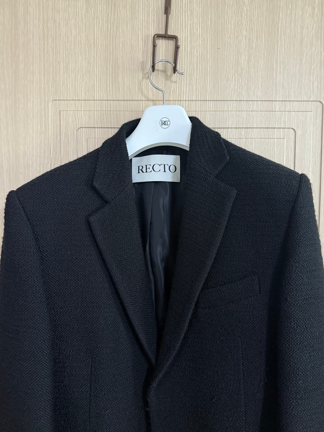 렉토 싱글 브레스티드 오버사이즈 울 자켓 블레이저 상품이미지2