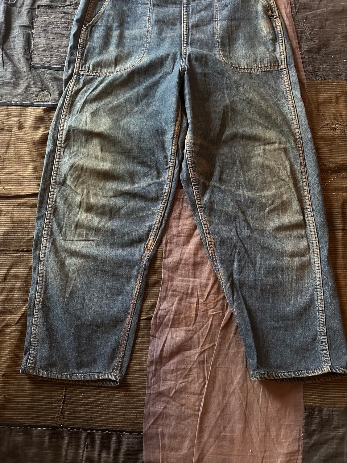 1950s Vintage Side Zip Denim Work Pants 상품이미지4