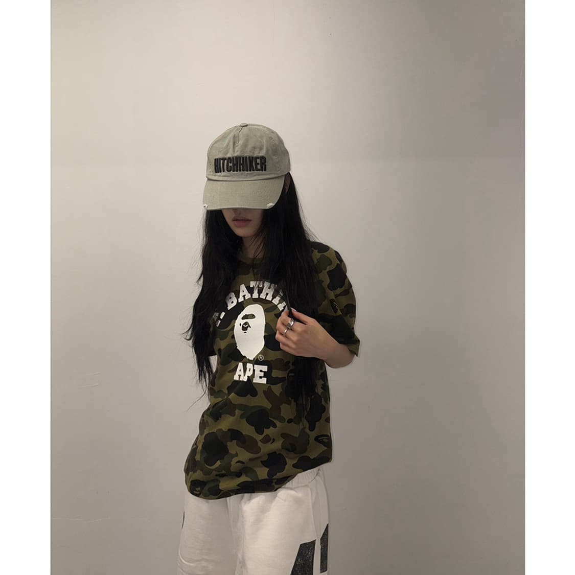 베이프 A BATHING APE 1st Camo College Tee 상품이미지4