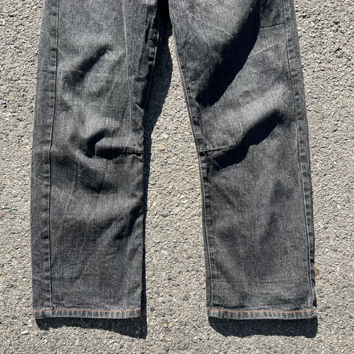 에드하디 자수 흑청 루즈핏 진 상품이미지6