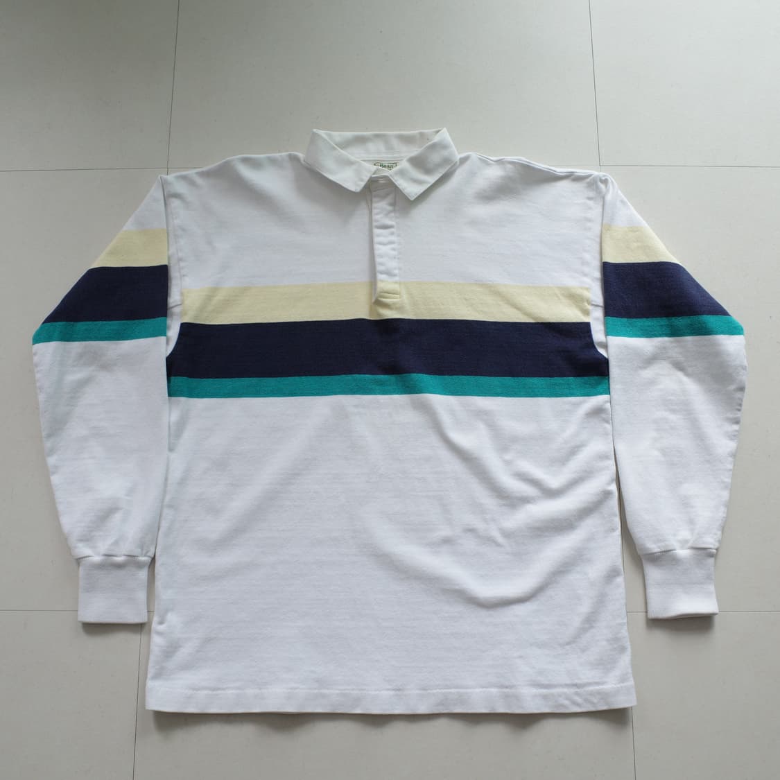 90s L.L.Bean 엘엘빈 MADE IN USA 럭비 티셔츠 (L) 상품이미지1