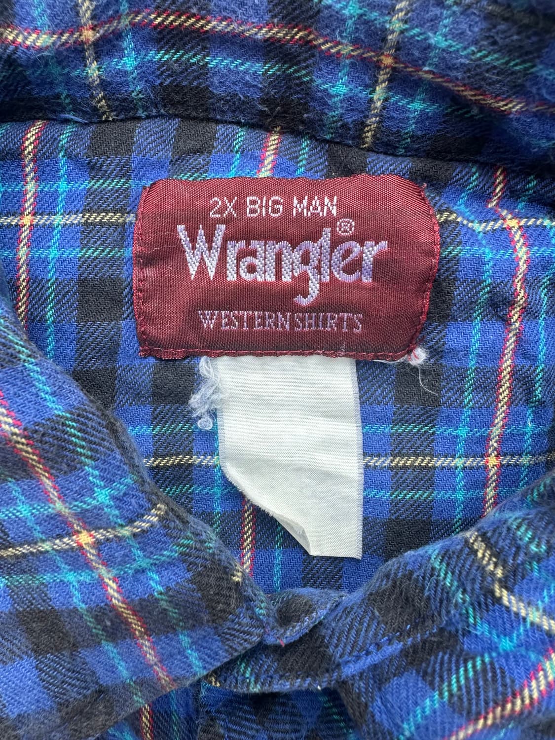 빈티지 랭글러 빅맨 플란넬 웨스턴 셔츠 상품이미지3
