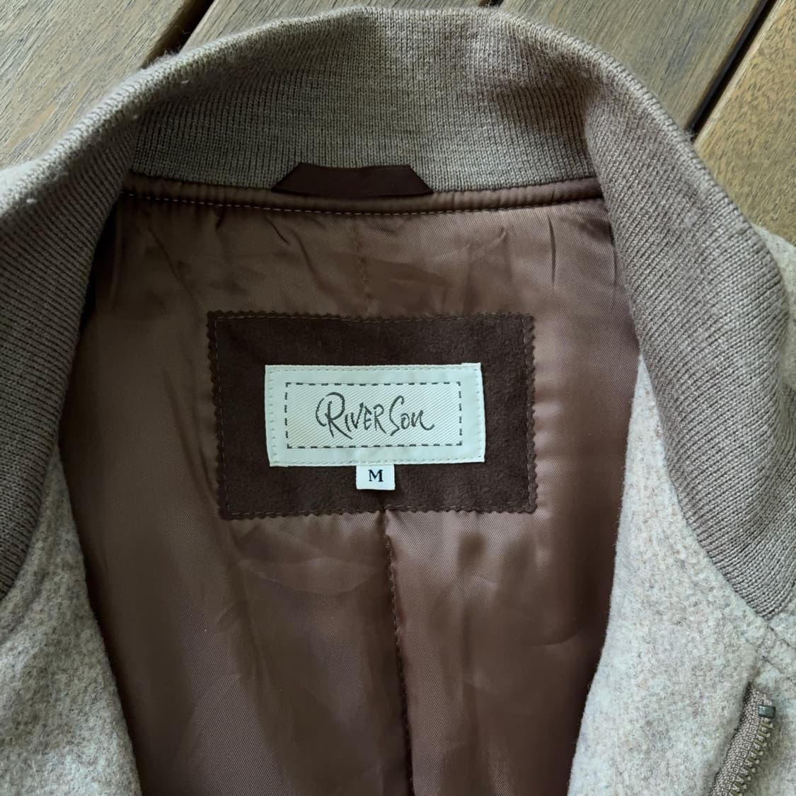 River Son 울 니트 슬리브 보머 자켓 상품이미지8