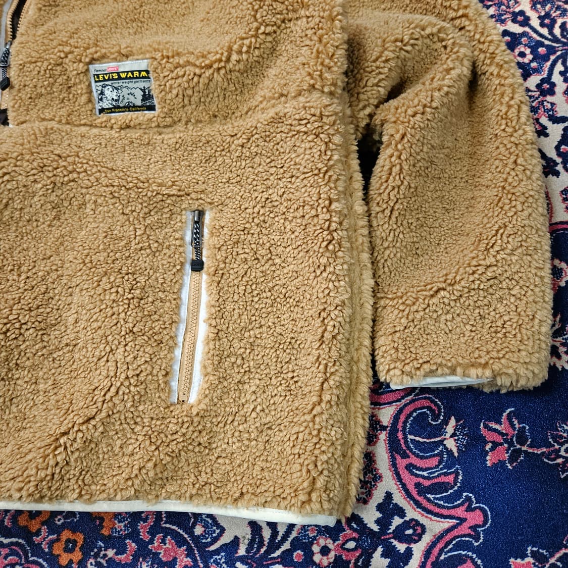 (새상품) 리바이스(Levis) 브라운 플리스 아노락 XL size 상품이미지4