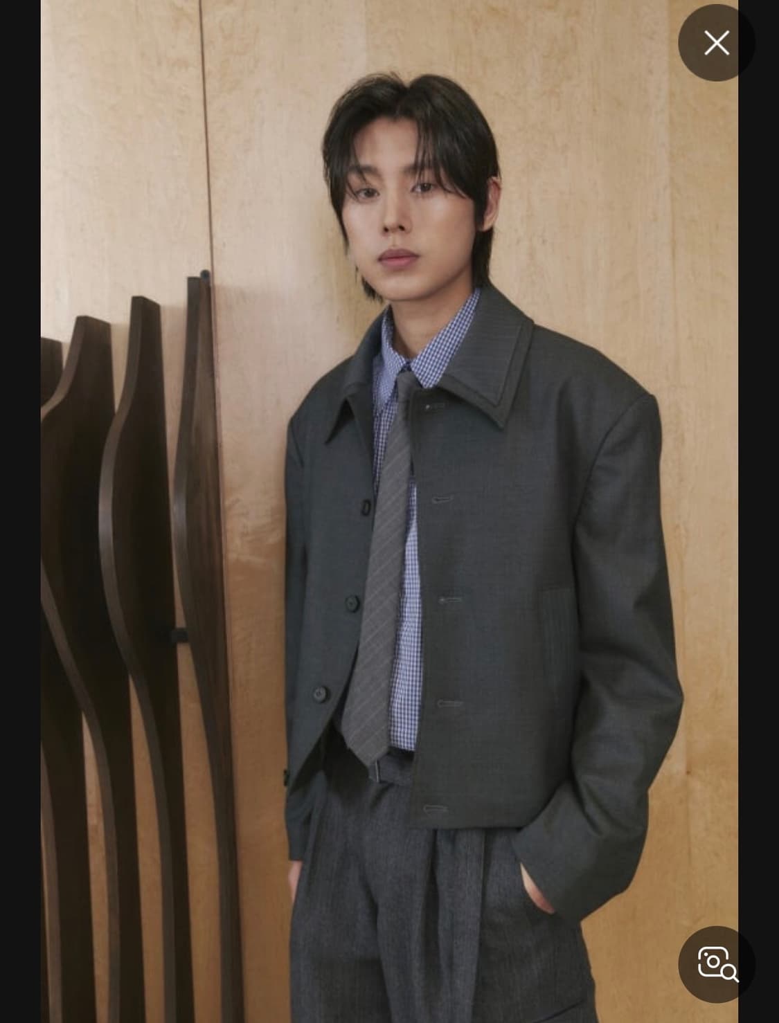 웨이비니스 타이드 울 크롭자켓 그레이 2사이즈 상품이미지1