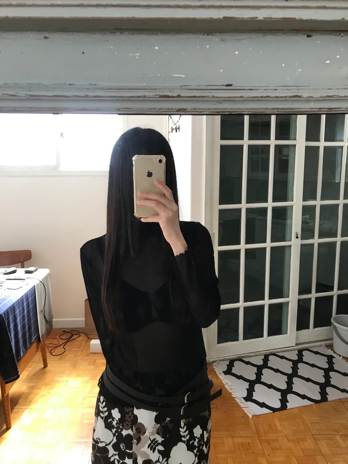 vintage black mash top 상품이미지4