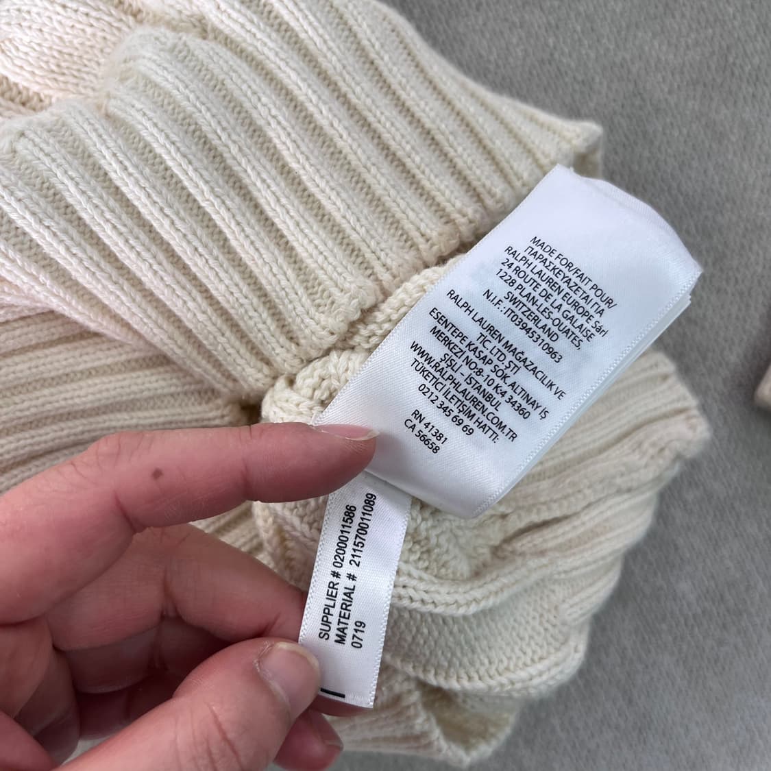 90 폴로랄프로렌 브이넥 꽈배기 니트 상품이미지8