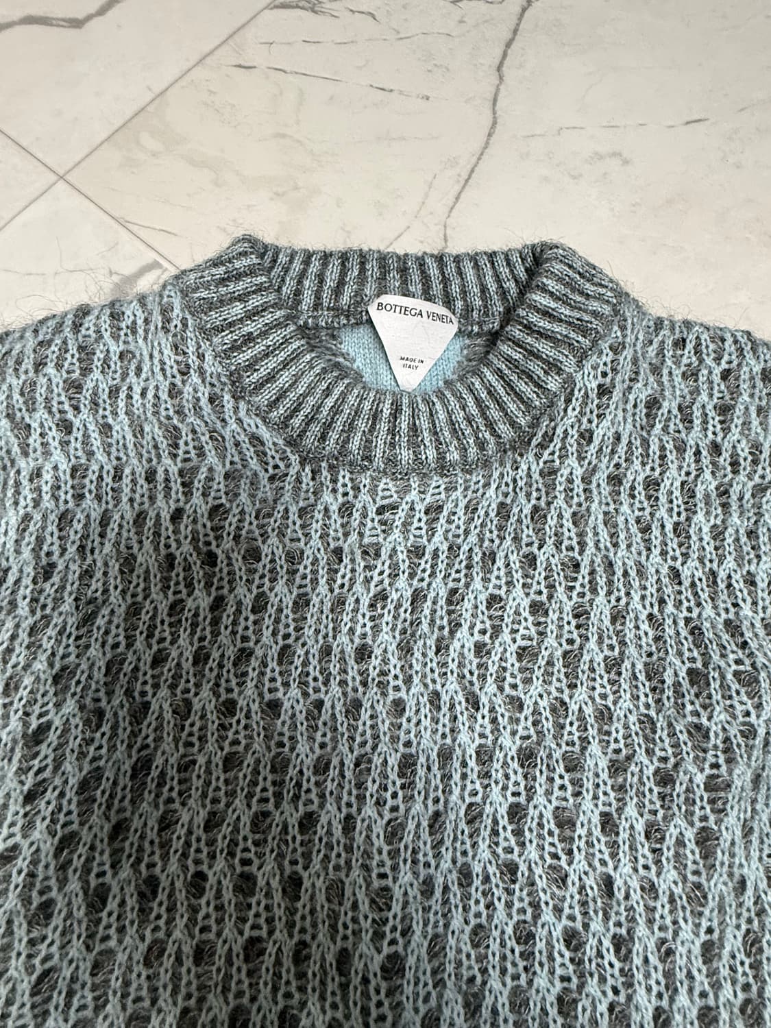 Bottega Veneta 울모헤어 민트니트 L 상품이미지3