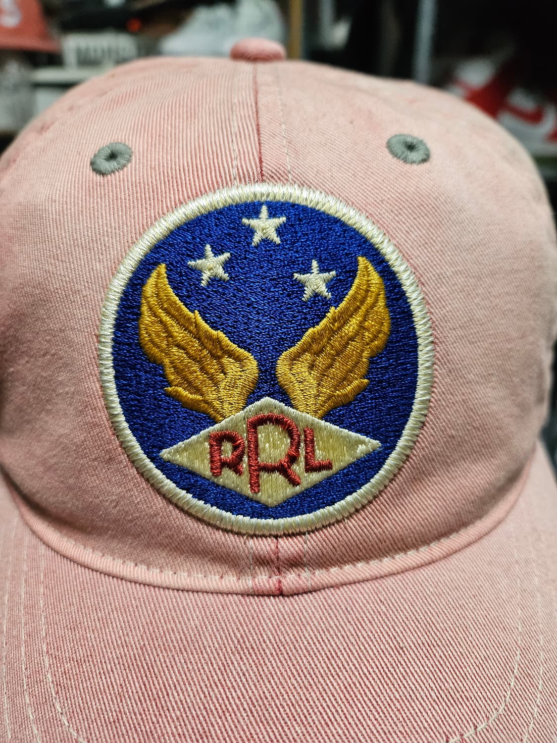 RRL 윙로고 볼캡 핑크 더블알엘 가먼트다잉 볼캡 상품이미지2