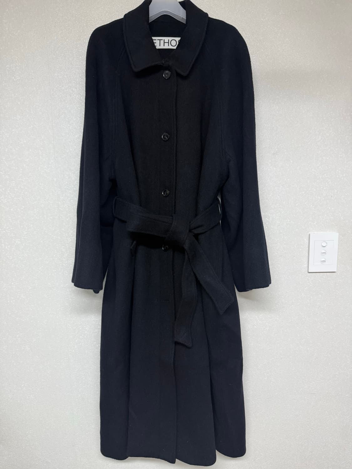 에토스 레글런 울코트 블랙 ETHOS RAGLAN WOOL COAT 상품이미지3