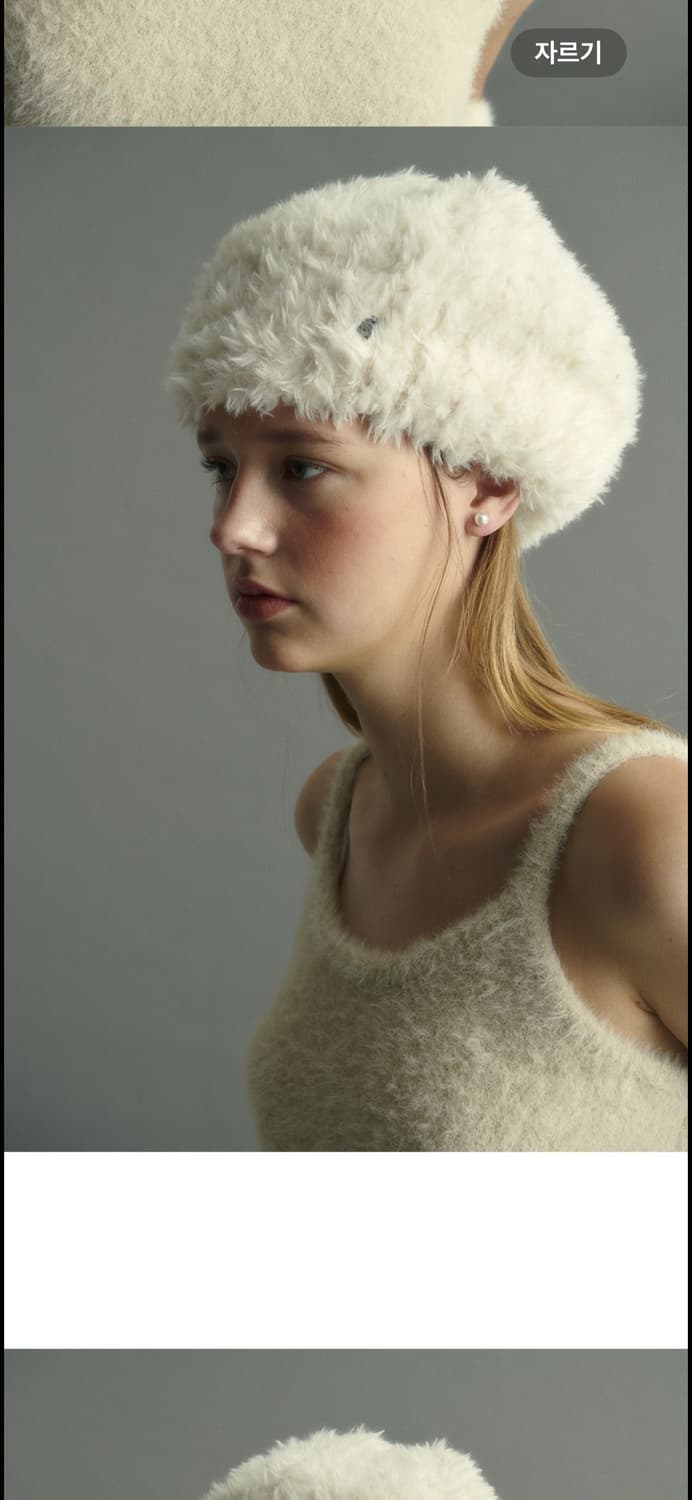 펀프롬펀 HANDMADE KNIT FUR BERET 털 모자/털 베레모 상품이미지1